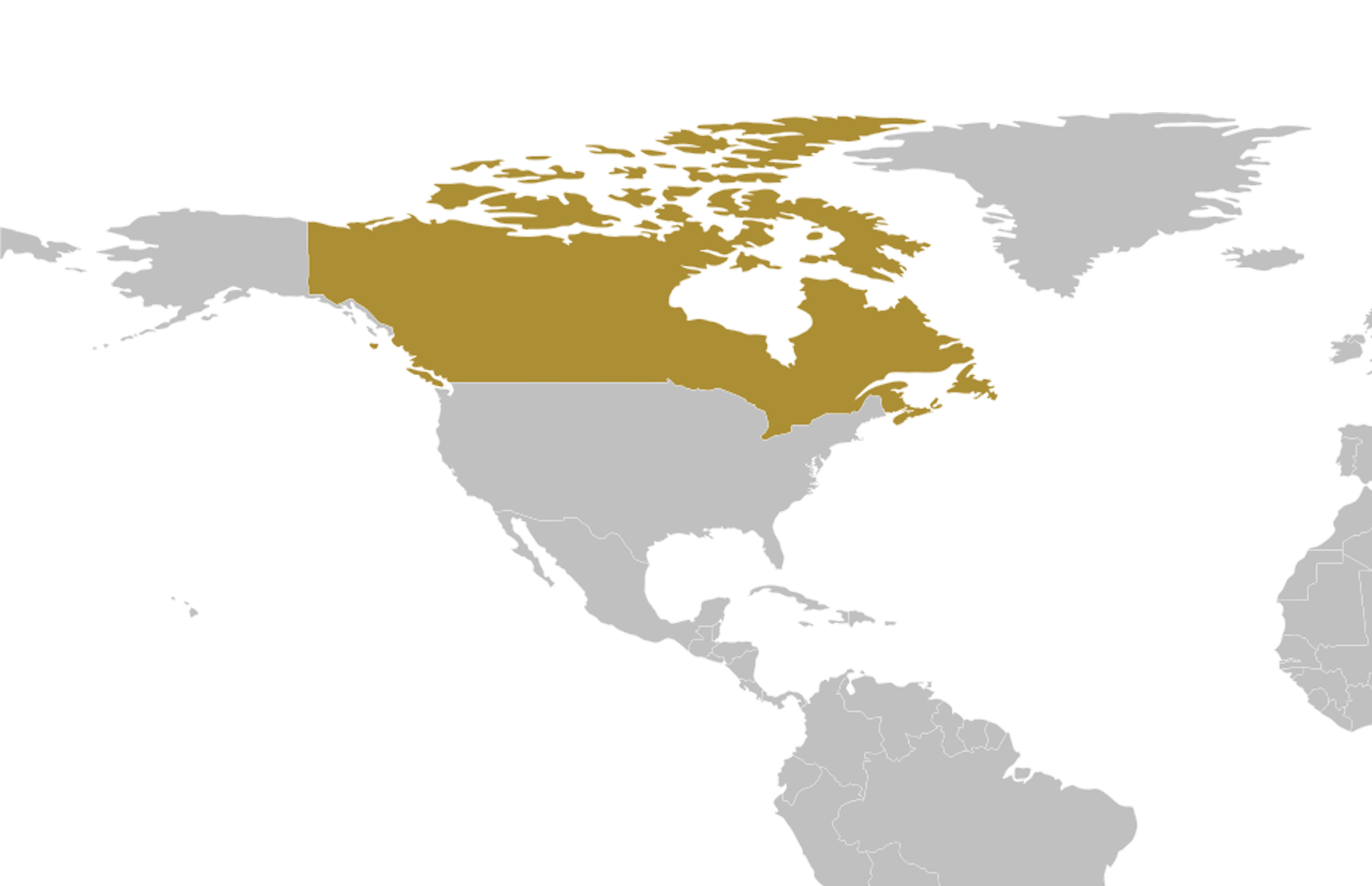 Canada location on a map