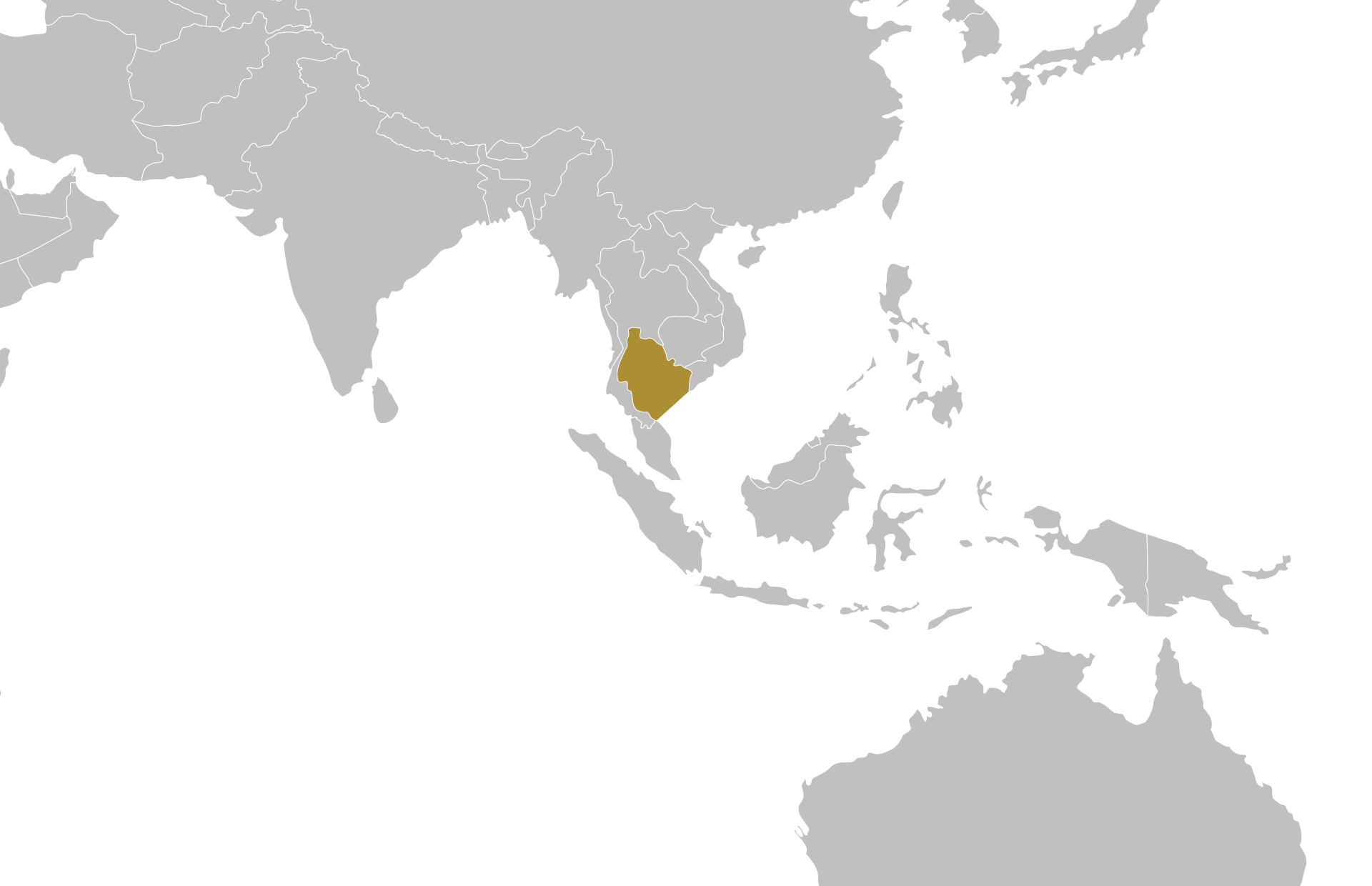 Gulf of Thailand location on a map