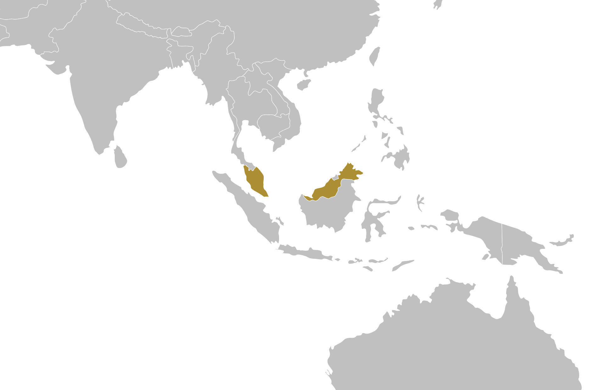 Malaysia location on a map
