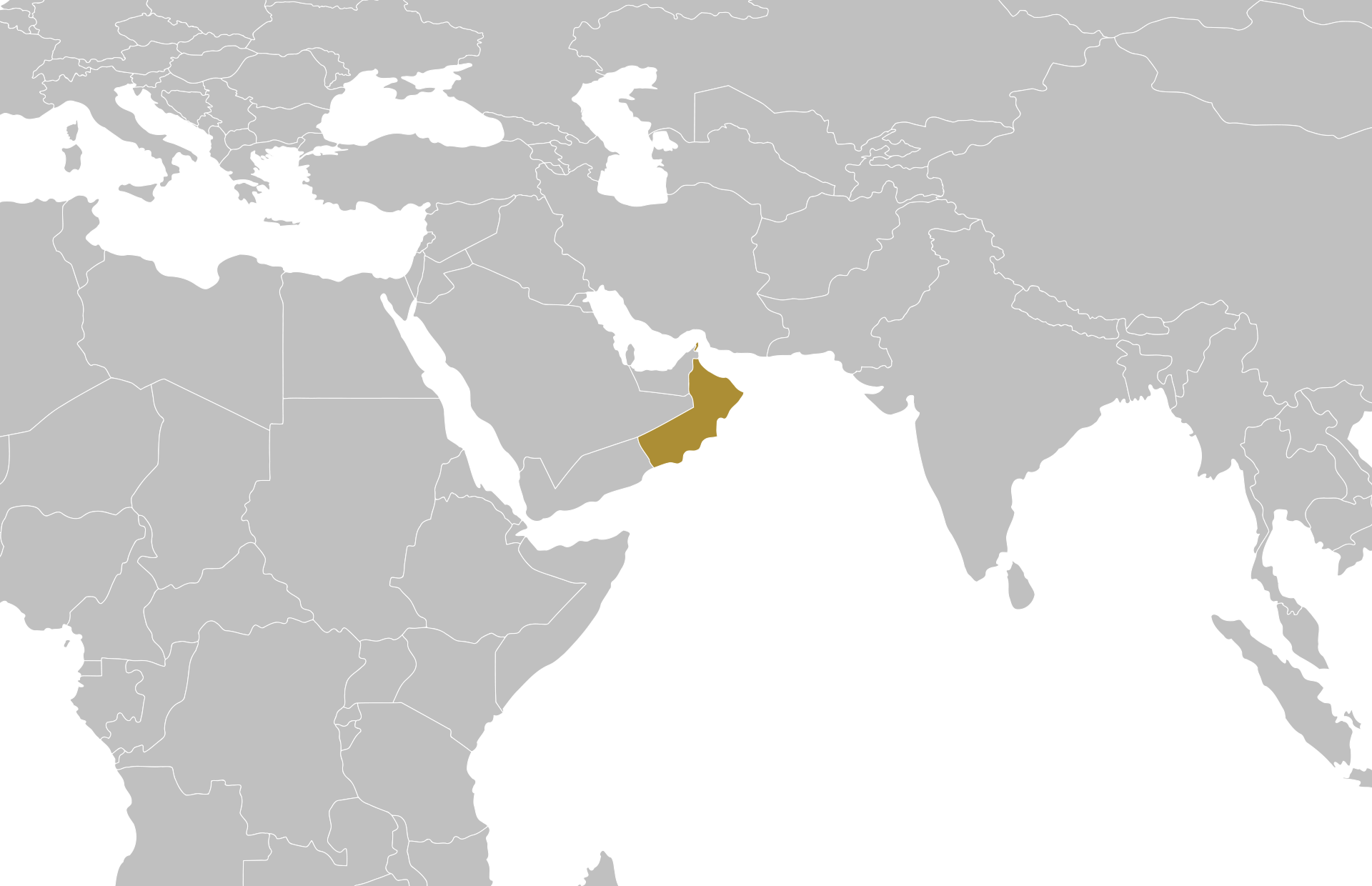 Oman Oman location on a map