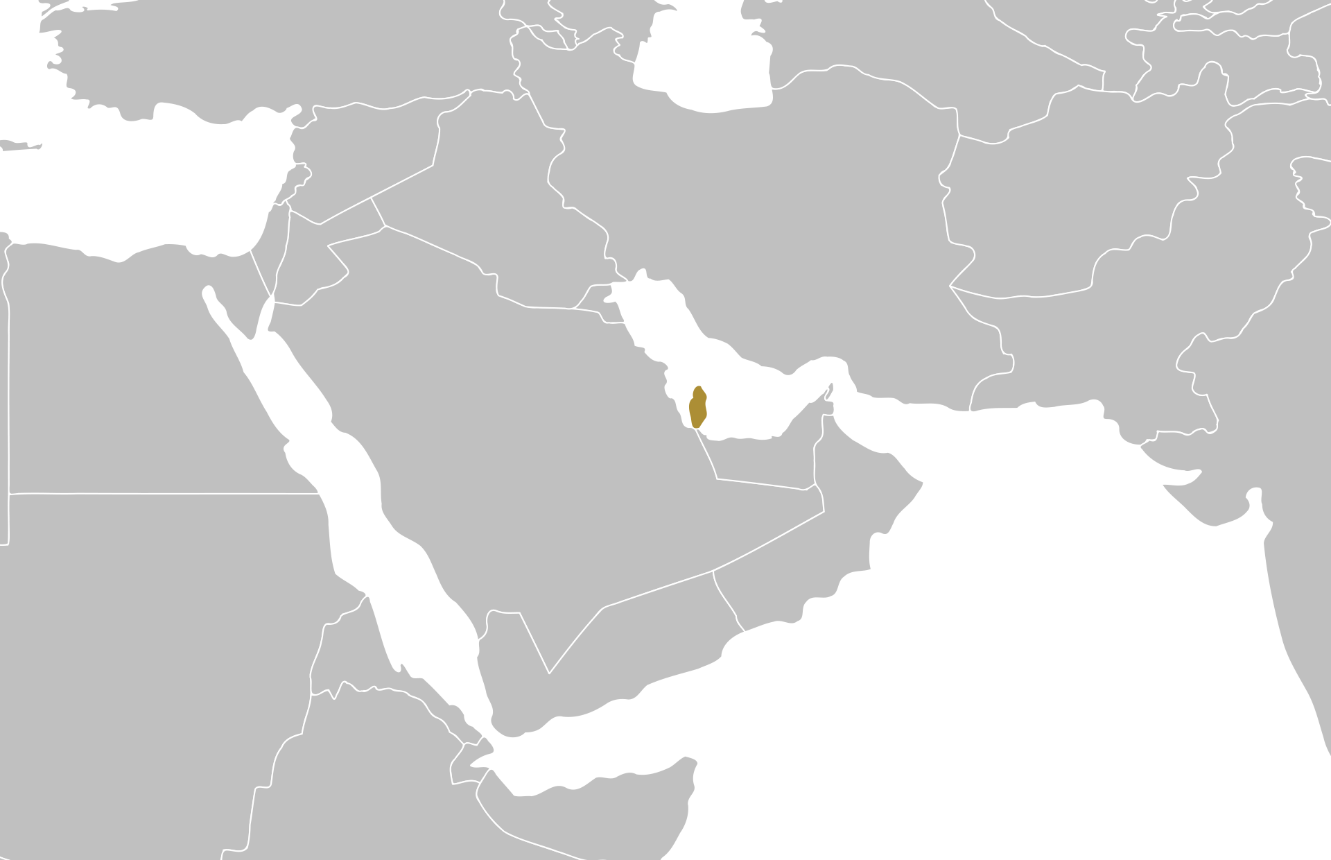 Qatar location on a map