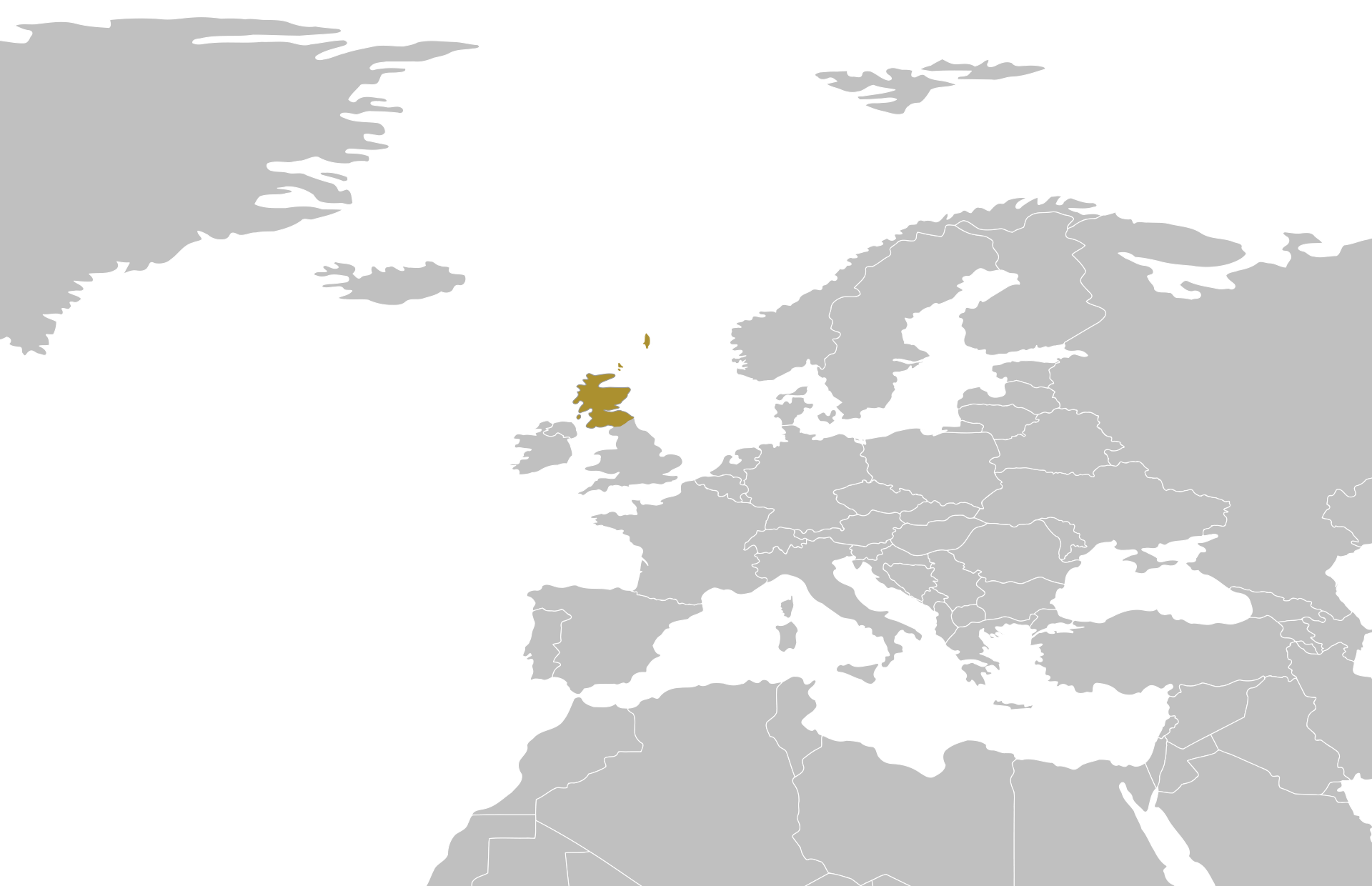 Shetland location on a map